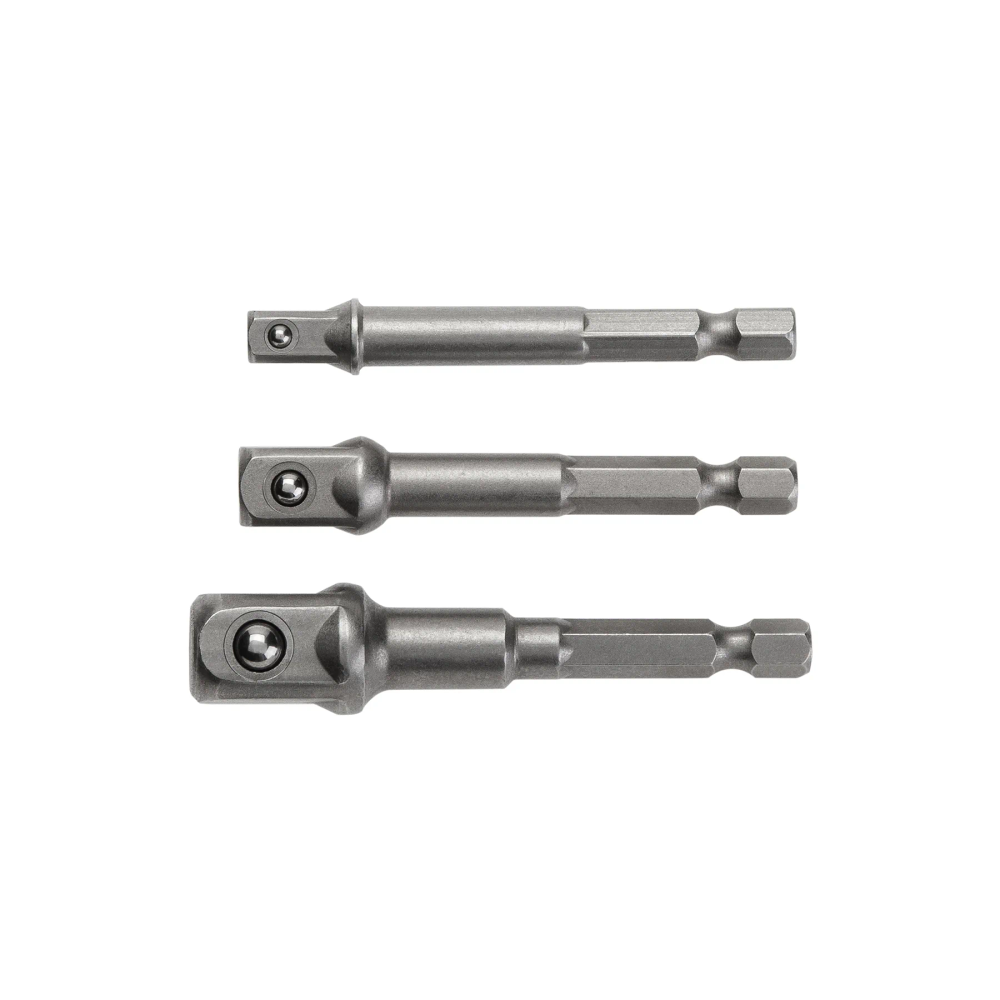 Högert  Set bit nastavaka za prihvat nasadnog ključa 1/4"-3/8"-1/2" 3-dijelni, CrV slika 1