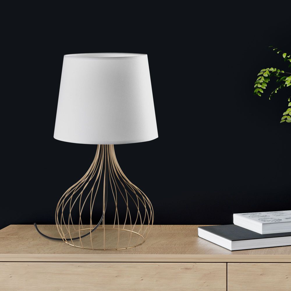 Telıs - 5404 Zlatna i Bijela Stolna Lampa slika 1