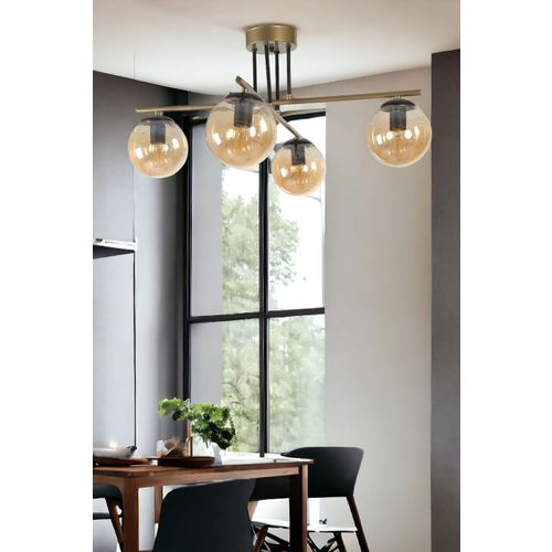 Oslo 4 Lü Eskitme Bal Camlı Avize Gold
Black
Amber Chandelier slika 2