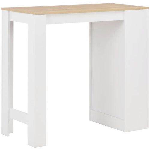 Barski stol s policom bijeli 110 x 50 x 103 cm slika 7