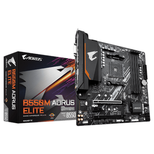 Gigabyte B550M AORUS ELITE 1.3 AM4, AMD B550 Chipset, 4x DDR4, support for: AMD Ryzen 5000 Series/ Ryzen 5000 G-Series/ Ryzen 4000 G-Series and Ryzen 3000 Series Processors, Support for Extreme Memory Profile (XMP) memory modules