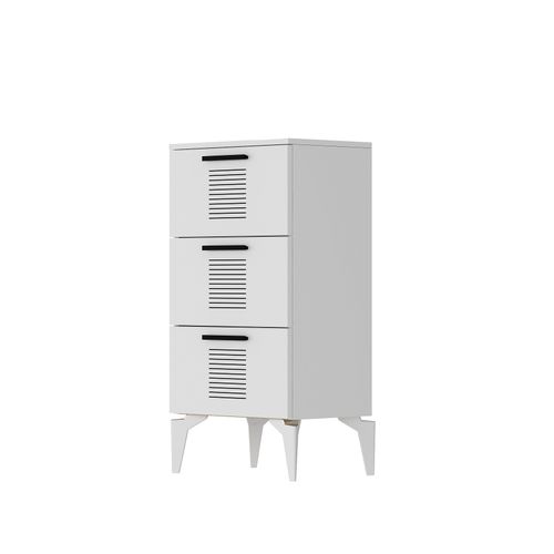 Asimo H - White White Multi Purpose Cabinet slika 7