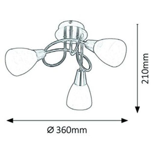 Rabalux Jenna plafonska lampa bez sijalice 3x40W slika 3