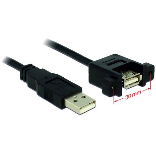 Delock USB kabel USB 2.0 USB-A utikač, USB-A utičnica 1.00 m crna  85106 slika 2