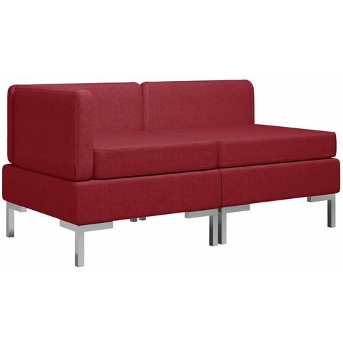 2-dijelni set sofa od tkanine crvena boja vina slika 15