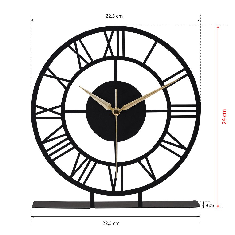 Decorative clock Roman, colour: black slika 4