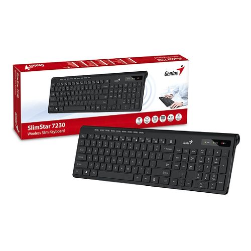 Genius SlimStar 7230 YU bežična slim tastatura crna slika 3