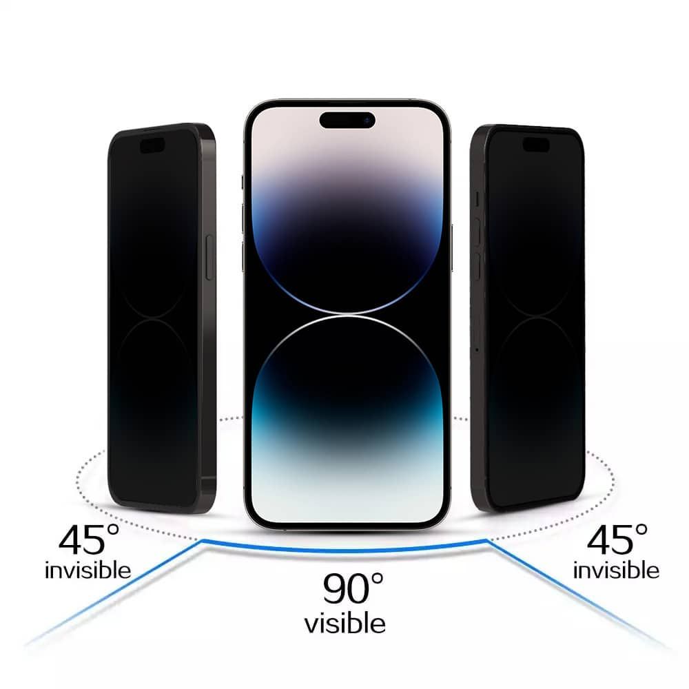 Kaljeno staklo Tel Protect 10X Privacy Titanium za Samsung Galaxy S26 (s otključavanjem otiskom prsta) slika 5