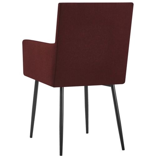 Blagovaonske stolice od tkanine 4 kom crvena boja vina slika 5