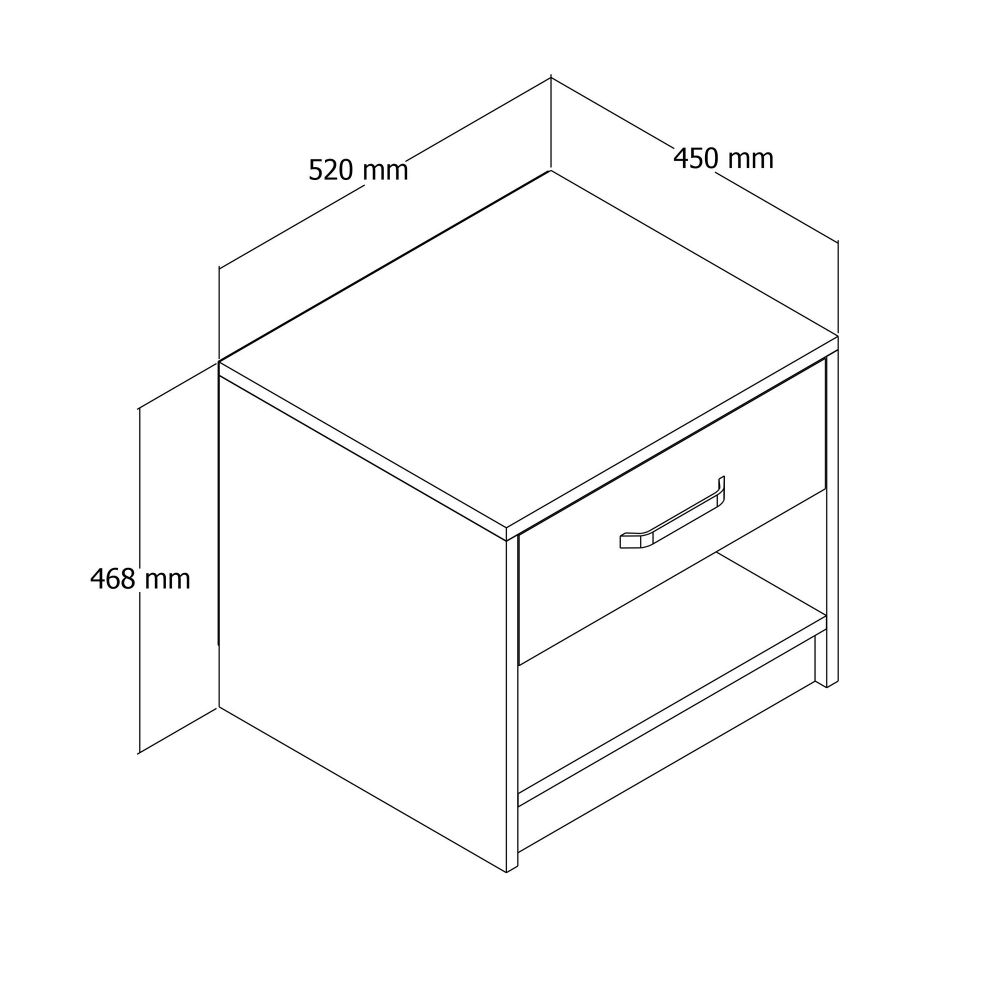 Grande 3622 Oak Nightstand slika 5
