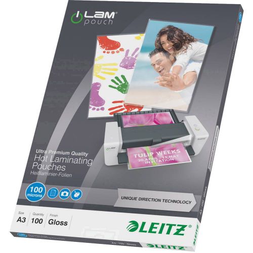 Leitz folija za laminiranje DIN A3 100 micron sjajna  100 St. slika 1