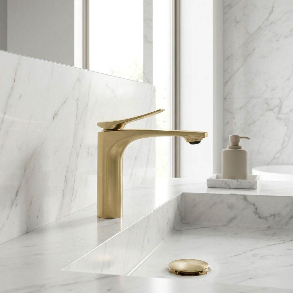 Miješalica za umivaonik REA Vision Gold Brush Low slika 5