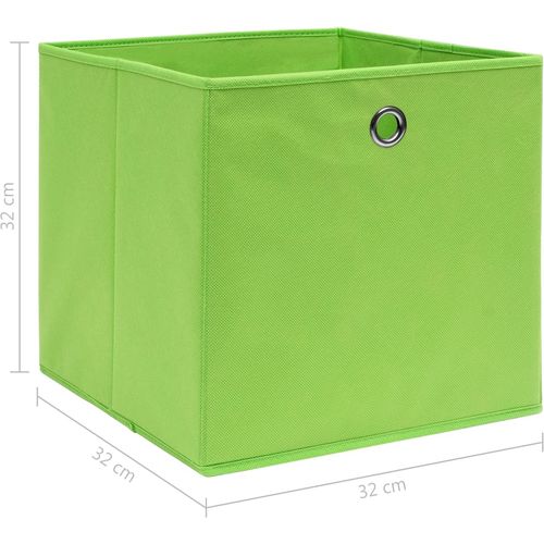 Kutije za pohranu 10 kom zelene 32 x 32 x 32 cm od tkanine slika 12