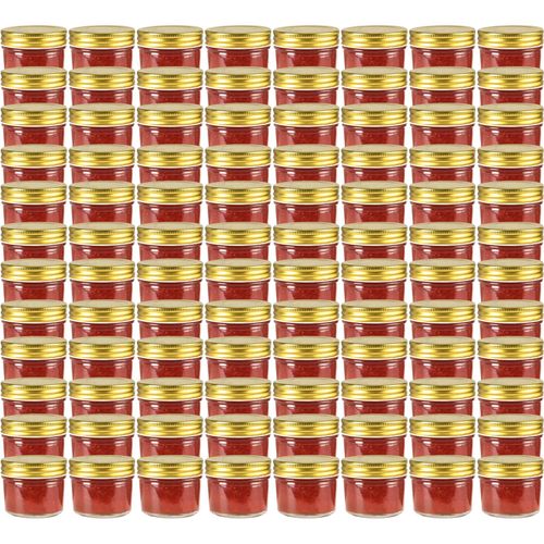 Staklenke za džem sa zlatnim poklopcima 96 kom 110 ml slika 20
