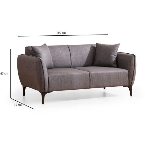 Atelier Del Sofa Dvosjed, Tamno siva, Belissimo - Dark Grey slika 7