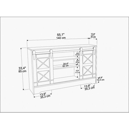 Nisay - Sapphire, White Sapphire
White TV Stand slika 6