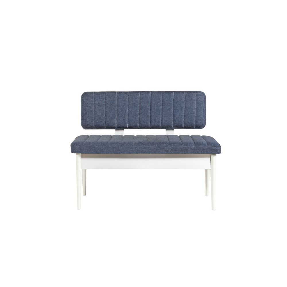 Vina White Dark Blue Proširivi Trpezarijski Sto i Set Stolica (5 Komada) slika 8