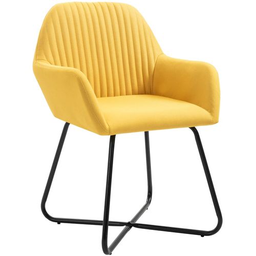 Blagovaonske stolice od tkanine 6 kom žute slika 30