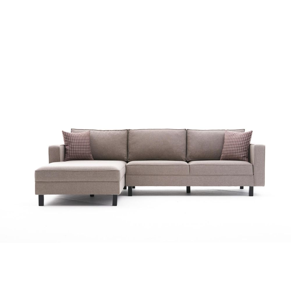 Kale Linen Left - Krem Krem Kutna Sofa slika 6