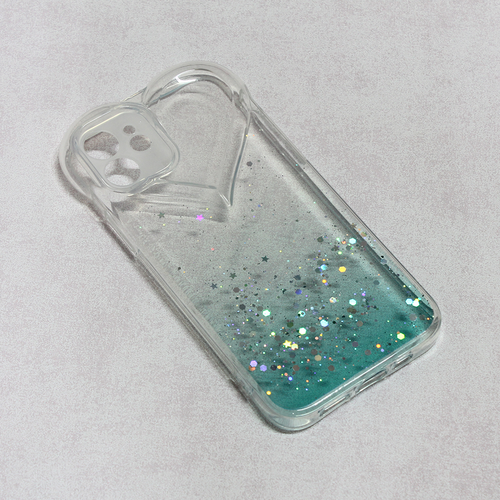 Torbica Heart Glitter za iPhone 12 6.1 mint slika 1