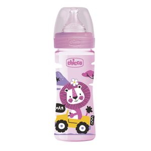 Chicco WB plastična flašica 250ml, silikon, roze