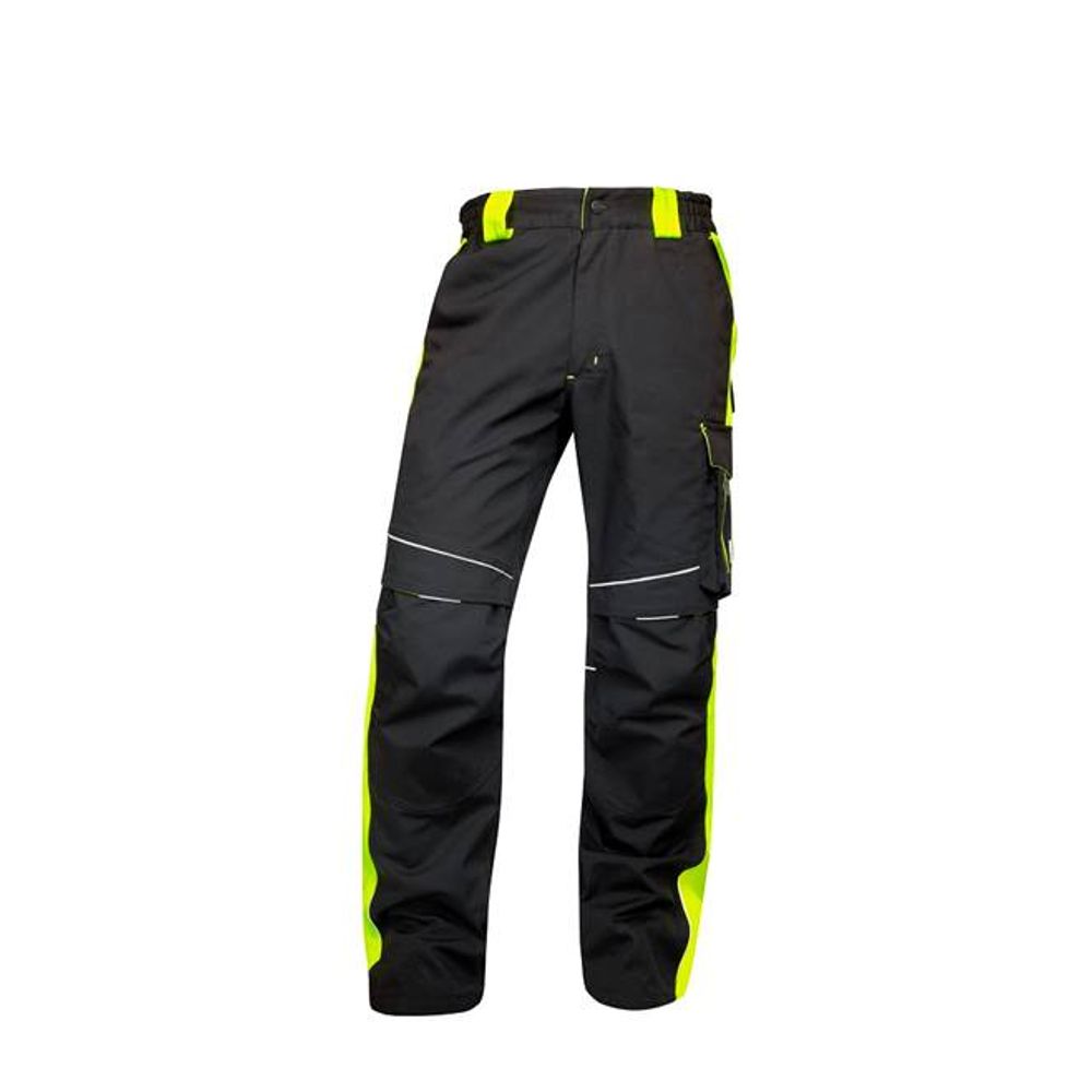 Ardon radne hlače klasične Neon H6401/54 (crno-žute) slika 1