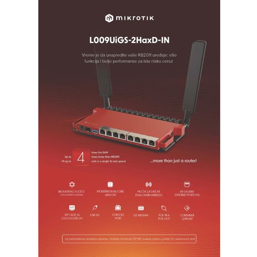 MIKROTIK (L009UiGS-2HaxD-IN) Gigabit Wi-Fi 6 ruter slika 5