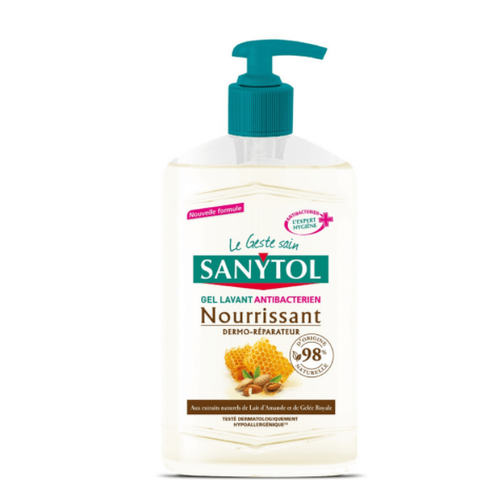 Sanytol Antibakterijski tekući sapun nourrissant Almond Milk & Royal Jelly 250 ml slika 1