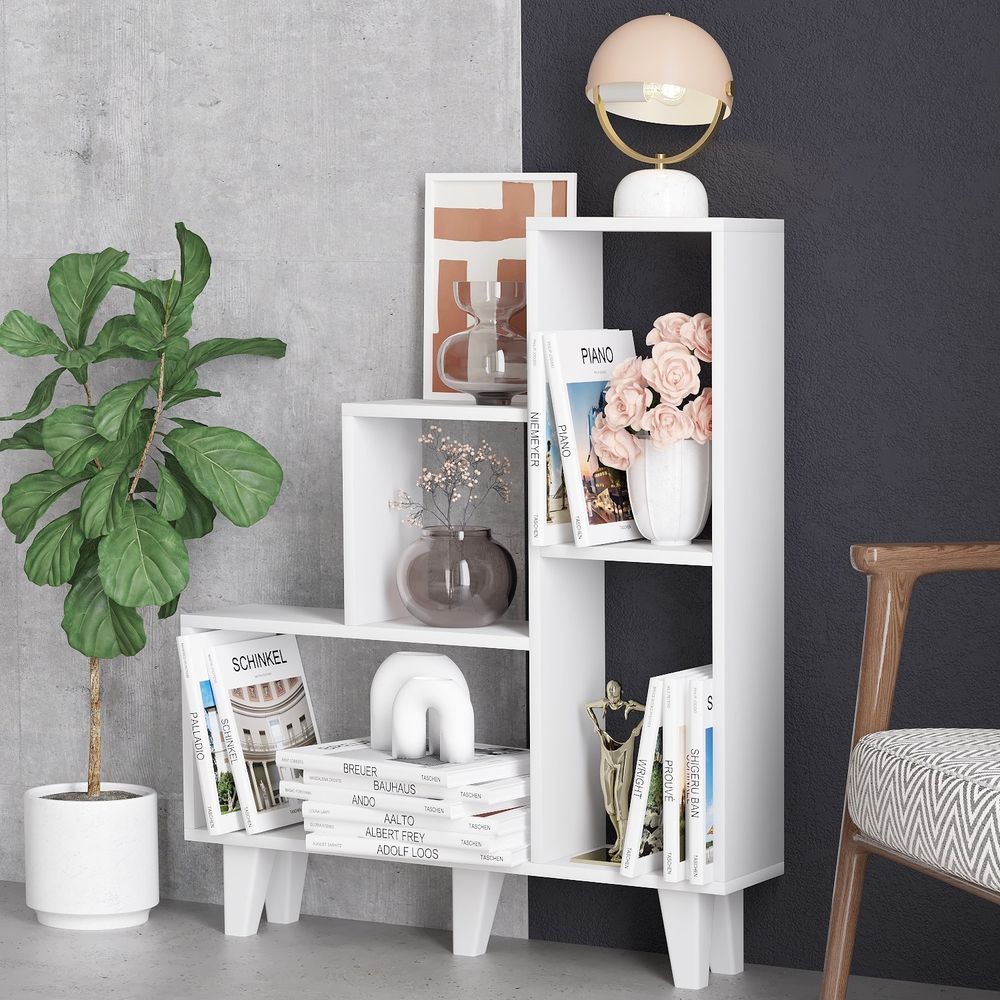 Nisa - Bijela Polica za Knjige slika 3