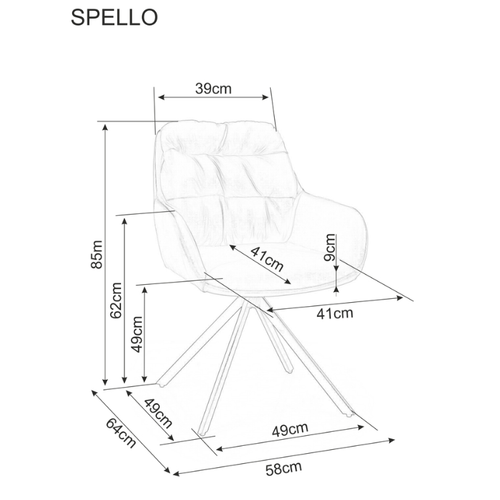 Stolica SPELLO - Umjetna koža slika 8