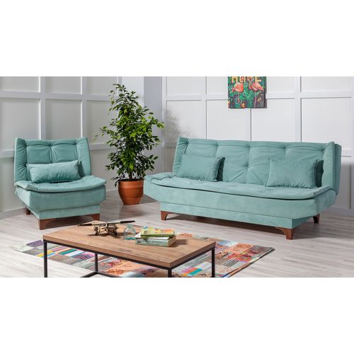 Kelebek-TKM03 0400 Pistachio Green Sofa-Bed Set slika 1
