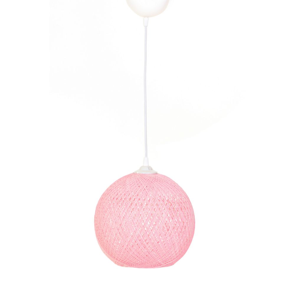 Ručno Rađeni Luster od Jute - PB Pink White slika 3