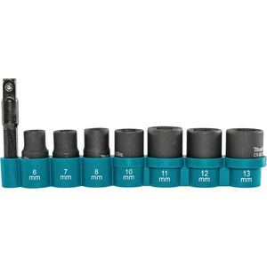 Makita 8-dijelni set 1/4" udarnih nasadnih ključeva s adapterom E-12289