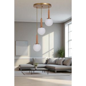 Opviq Luster 963, Bijela, Hrast, Zlatna