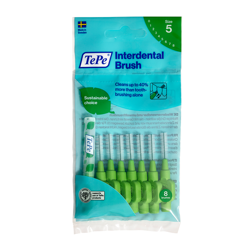 TePe Original Interdentalne četkice Zelene vel. 5 / 0,8 mm - vrećica 8 kom slika 1