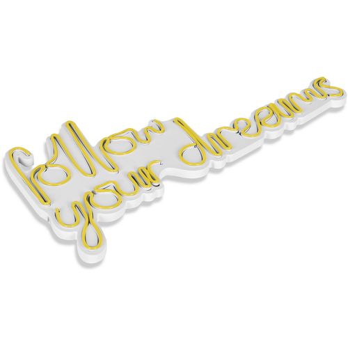 Wallity Ukrasna plastična LED rasvjeta, Follow Your Dreams - Yellow slika 5