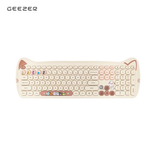 GEEZER WL KITTY set tastatura i miš u MILK TEA boji slika 3