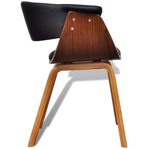 Blagovaonske stolice 2 kom od zaobljenog drva i umjetne kože slika 20