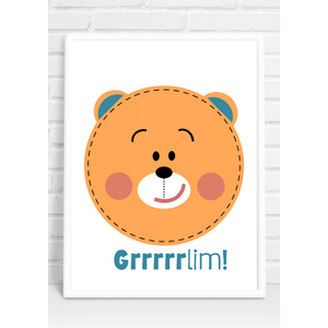 Poster Grrrlim - narančasti