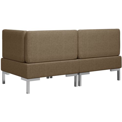 2-dijelni set sofa od tkanine smeđi slika 23