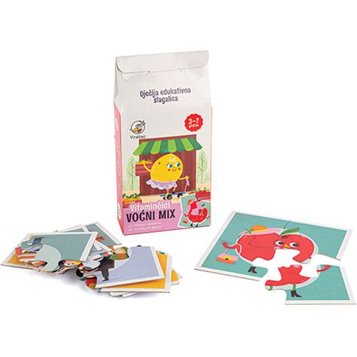 VRABAC PUZZLE FUN MINI, puzzle Voće, 12 slika slika 2