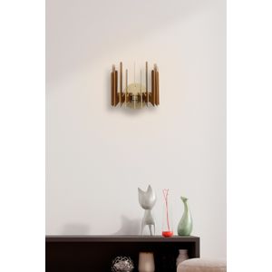 207-ZK Walnut Wall Lamp