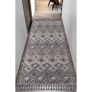 Beverly 2262 Sivi Tepih za Hodnik 100 x 450 cm