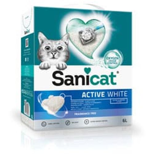Sanicat Posip Za Mačke Active White 6 l slika 1