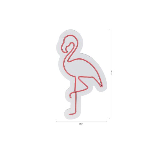 Wallity Flamingo - Roze Dekorativna Plastična Led Rasveta slika 8