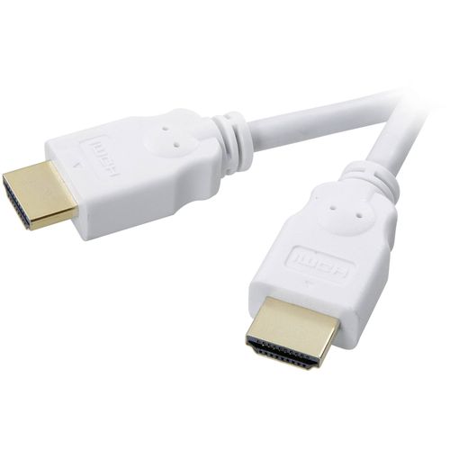 SpeaKa Professional HDMI priključni kabel HDMI A utikač, HDMI A utikač 1.50 m bijela SP-7870332 audio povratni kanal (arc), pozlaćeni kontakti, Ultra HD (4K) HDMI HDMI kabel slika 5