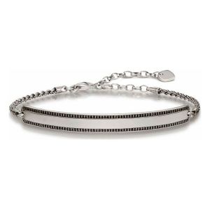 Uniseks narukvica Thomas Sabo LBA0009-643-11 - Srebrna i Crna, 19 cm (15-18 cm)