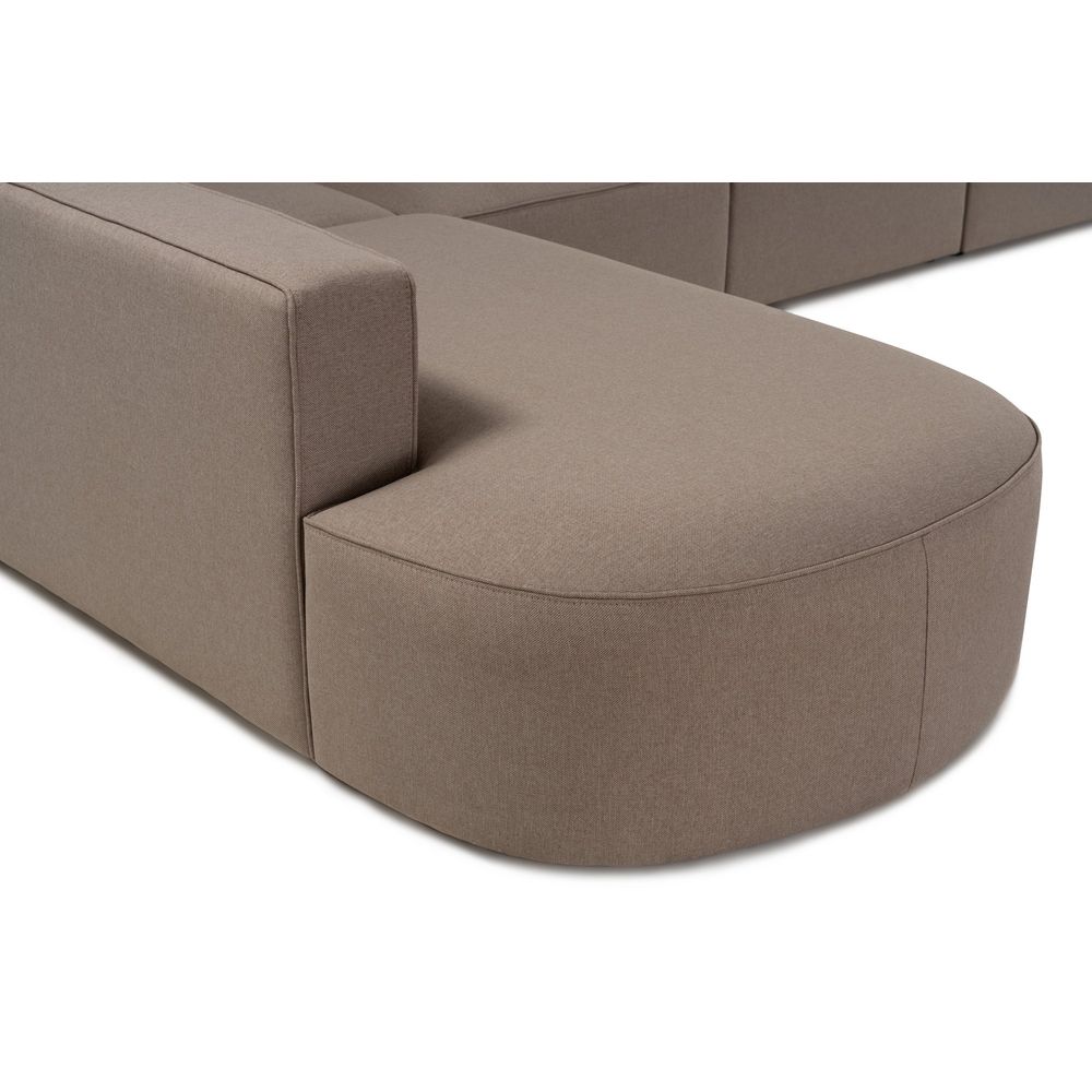 Mora (X-Oval-L1-O1-O1-R1) Svijetlosmeđi Kutni Sofa slika 15