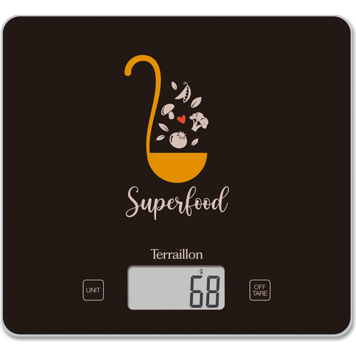 Terraillon kuhinjska vaga T1040 SUPER FOOD BLACK  slika 1