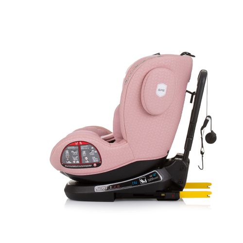 Chipolino autosjedalica I-SIZE 40-150 cm ISOFIX 360 "PEAK" flamingo slika 4